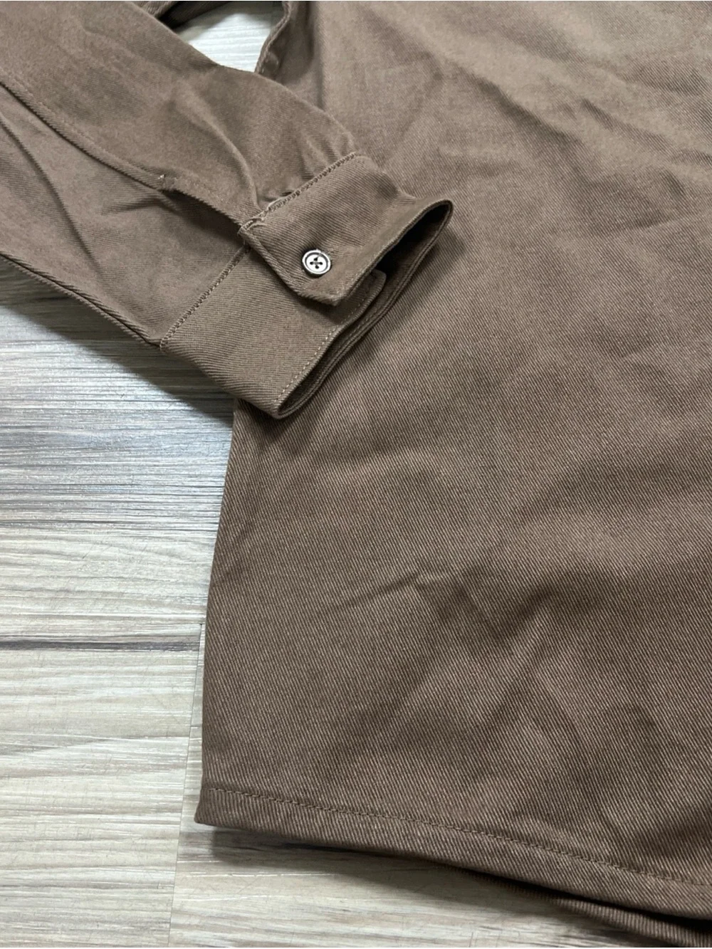 Slate & Stone Shirt Denim Twill Overshirt Brown Button Up Mens Size Small NWT